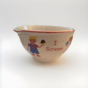 ND Exclusive Ice Cream Bowl Vtg I Scream You Scream We all Scream For Ice Cream